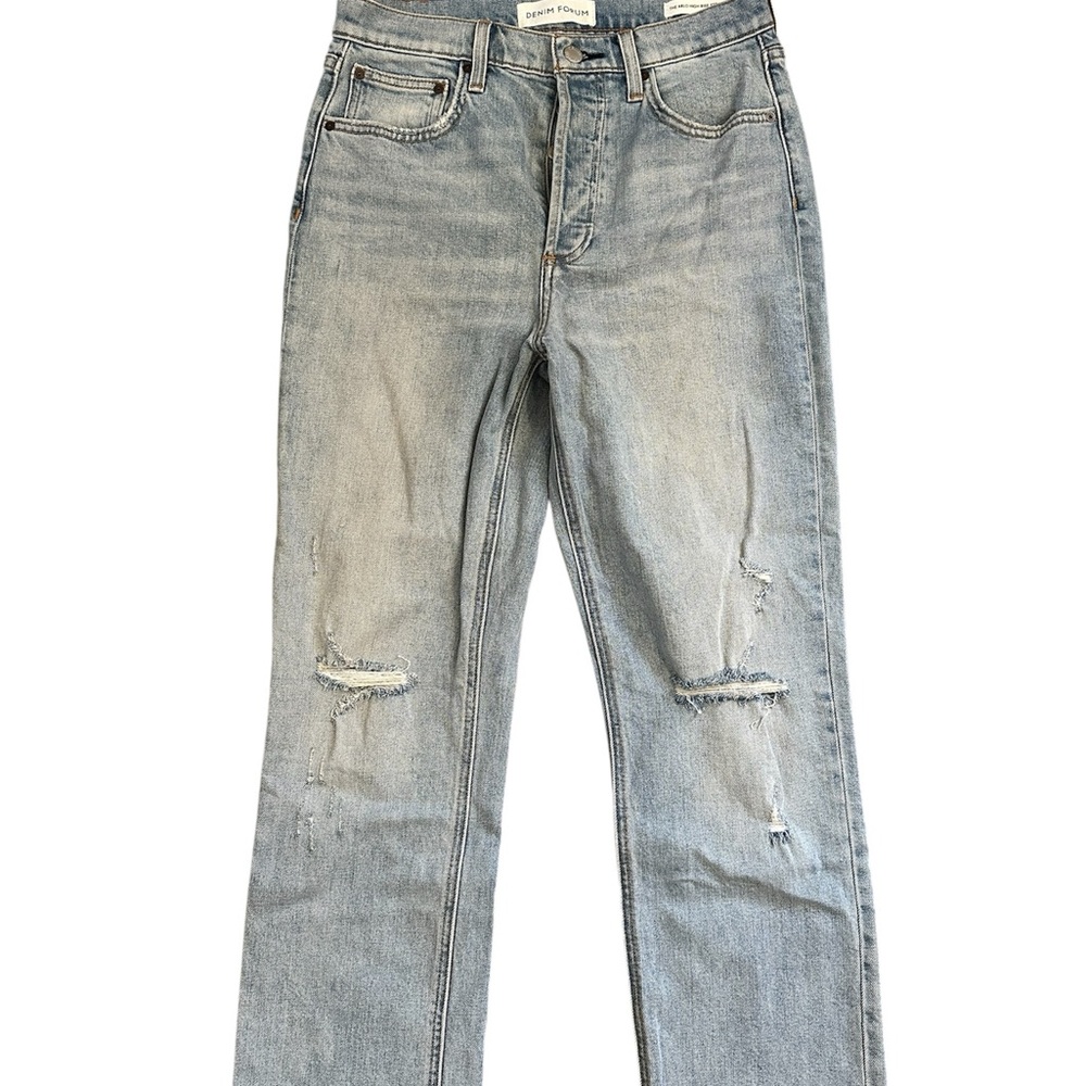 Denim Forum High Rise Jeans - Faded Blue